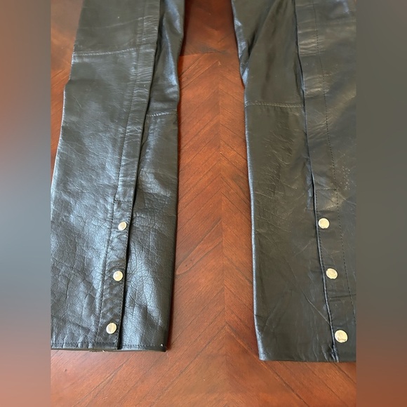 Hudson Leather Black Chaps motorcycle men’s - Picture 5 of 6